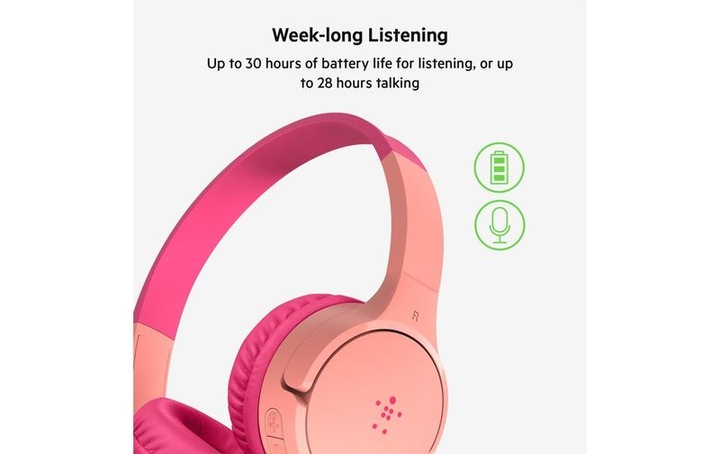 Immagine prodotto Belkin Soundform mini on-ear per bambini BT USB-C pi. AUD002btPKV3