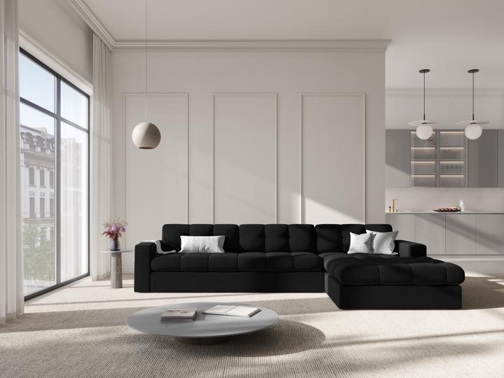 Immagine prodotto CXL by Christian Lacroix Divano con angolo destro in velluto, "Yohan", 4 posti, 236x160x72 Realizzato in Europa (Divano ad angolo)