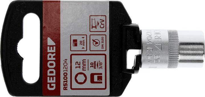 Produktbild Gedore Red red R51001204 Steckschlüsseleinsatz 3/8" 6-kant 12 mm Länge 28 mm (12 mm)