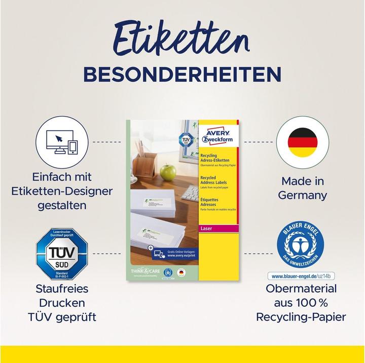 Productafbeelding Avery Recycling adresetiketten
