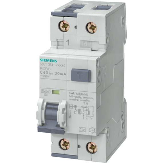 Siemens 5SU1354-7LB13 10kA 1P+N Typ A G 30mA C-Char 13A FI/LS-Schalter, Relais