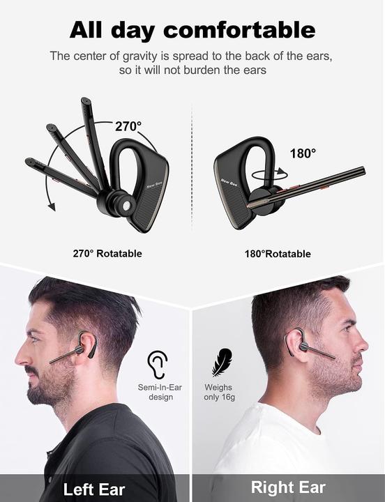 Actual product image New Bee - M50 - Bluetooth Wireless Headset V5.2 (Wireless, USB-C)