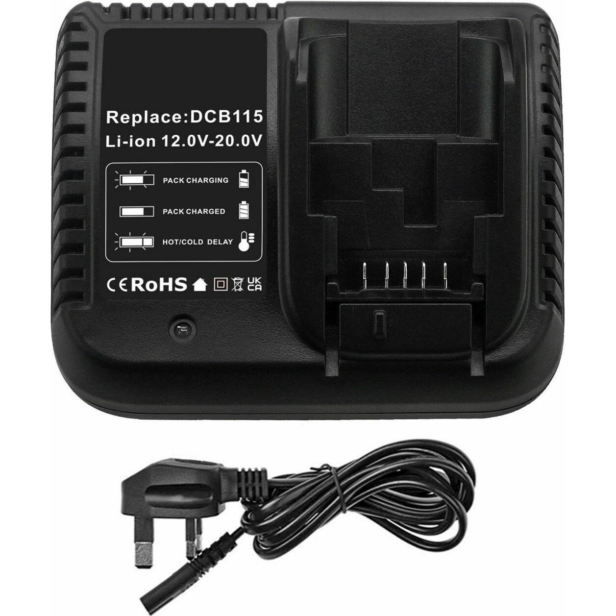 CoreParts, Werkzeugakku + Ladegerät, Charger for DeWalt Power
