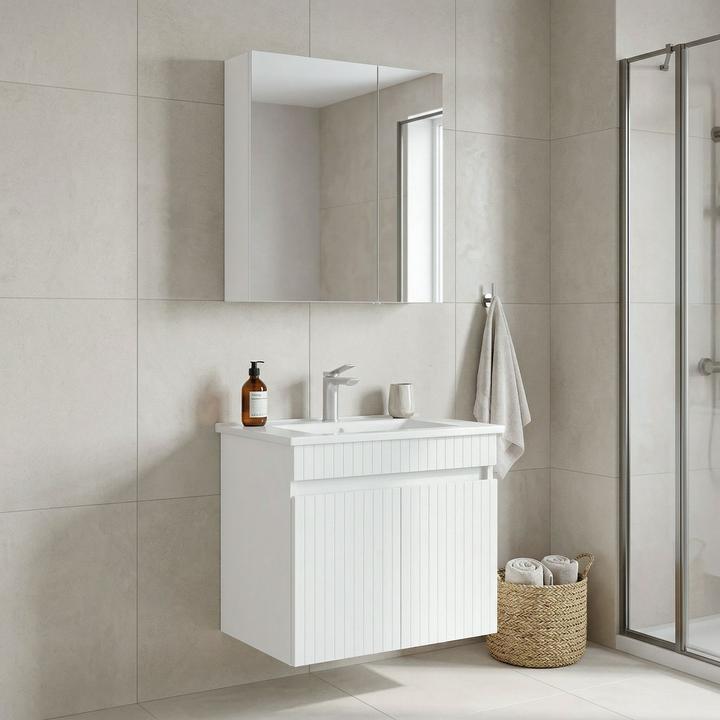 Produktbild Homitis Tivoli 65 Bathroom Cabinet With Sink & Mirror Set (2 Pieces)