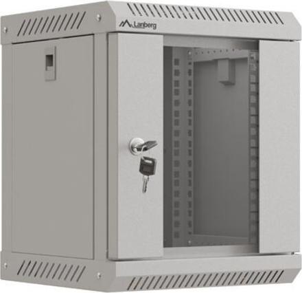 Productafbeelding Lanberg Szafa Instalacyjna Rack Wisząca 10 6u 300x300 Szara Drzwi Przeszklone (Flat Pack) (6 HE, 10 inch rek)