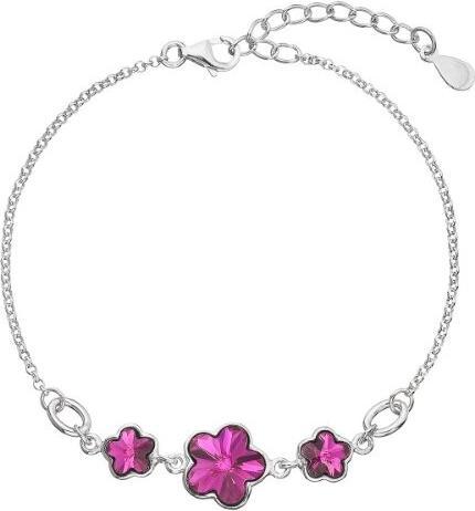 Image du produit Evolution Group - Silver bracelet with fuchsia Swarovski crystals 33112.3 fuchsia