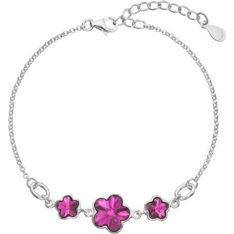 Evolution Group, Armschmuck, - Silver bracelet with fuchsia Swarovski crystals 33112.3 fuchsia