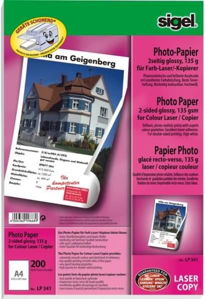 Produktbild Sigel Laser Fotopapier (135 g/m², A4, 200 x)