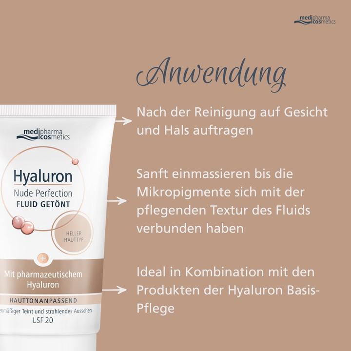 Produktbild Dr. Theiss Hyaluron Nude Perfection Fluid getönt heller HTL20, 50 ml CRE (Sonnencreme, SPF 20, 50 ml)