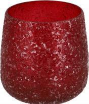 Produktbild Vosteen Glas Windlicht Brant, D8cm, H10cm, rot