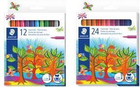 Actual product image Staedtler Noris Club fibre-tip pens, 24-piece cardboard box, lead thickness: 1.0 mm, round, easy to wash out (24 x)