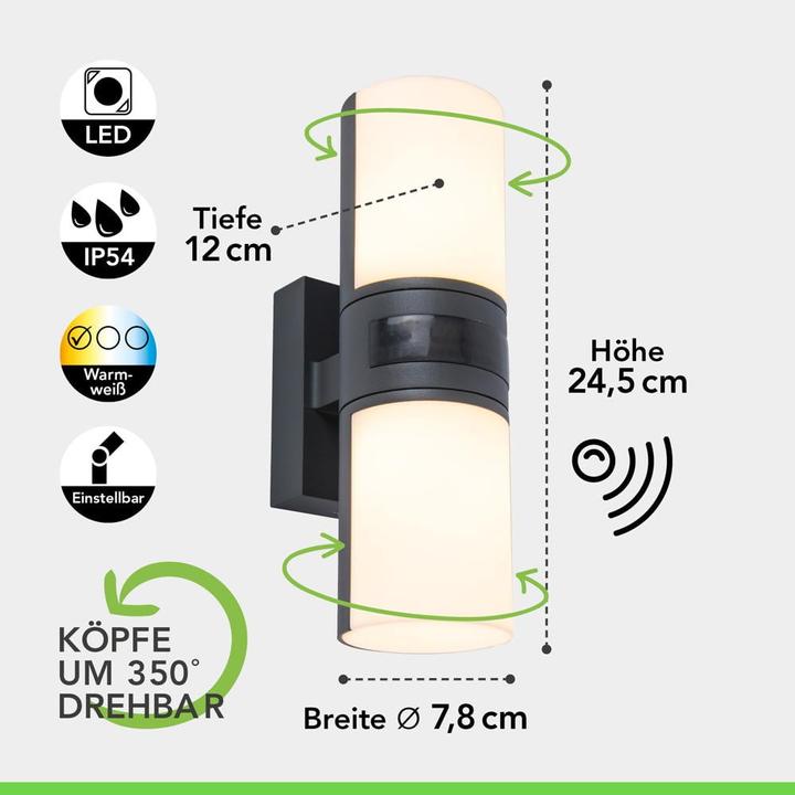 Image du produit Lutec Applique murale d'extérieur à LED CYRA (1000 lm, IP54)
