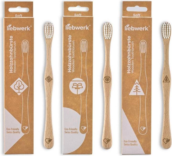 Actual product image Liebwerk Wooden toothbrush Soft Pine (Soft, 1 x)