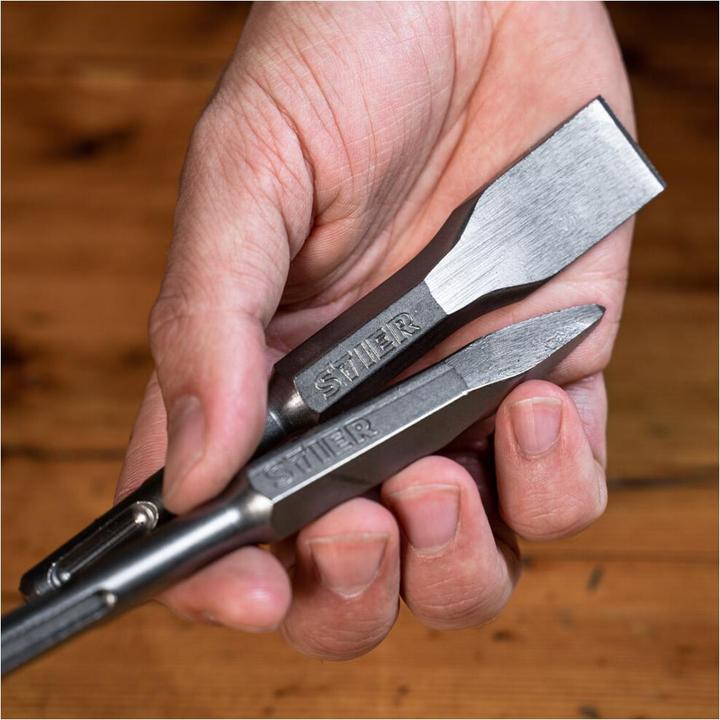 Image du produit Stier Jeu de forets et de burins SDS-Plus, 17 pièces (6 mm, 8 mm, 10 mm, 12 mm)