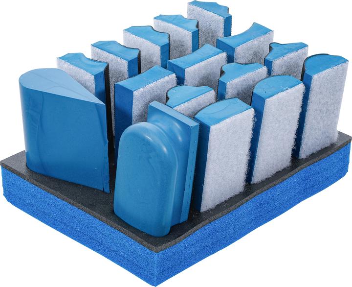 Actual product image BGS Velcro sanding block set | 16 pcs.