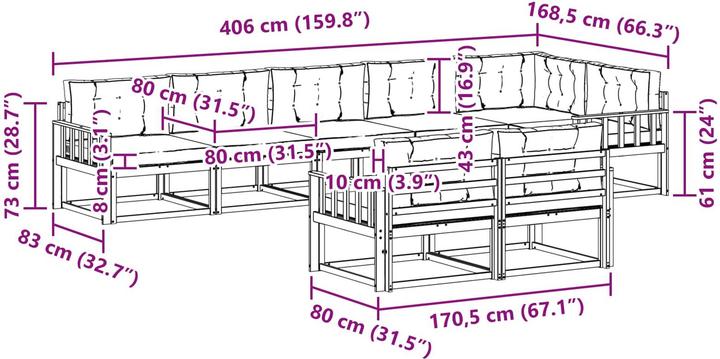 Produktbild vidaXL Outdoor-Sofa