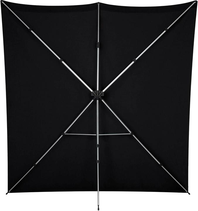 Actual product image Westcott X-Drop Pro - Rich Black (8' x 8') Wrinkle-Resistant Backdrop, 2.4x2.4m (244 cm, 244 cm)
