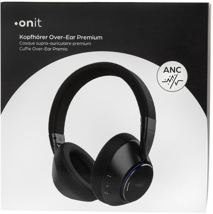 Produktbild Onit Wireless Over-Ear-Kopfhörer Premium Schwarz (ANC, 25 h, Kabellos)