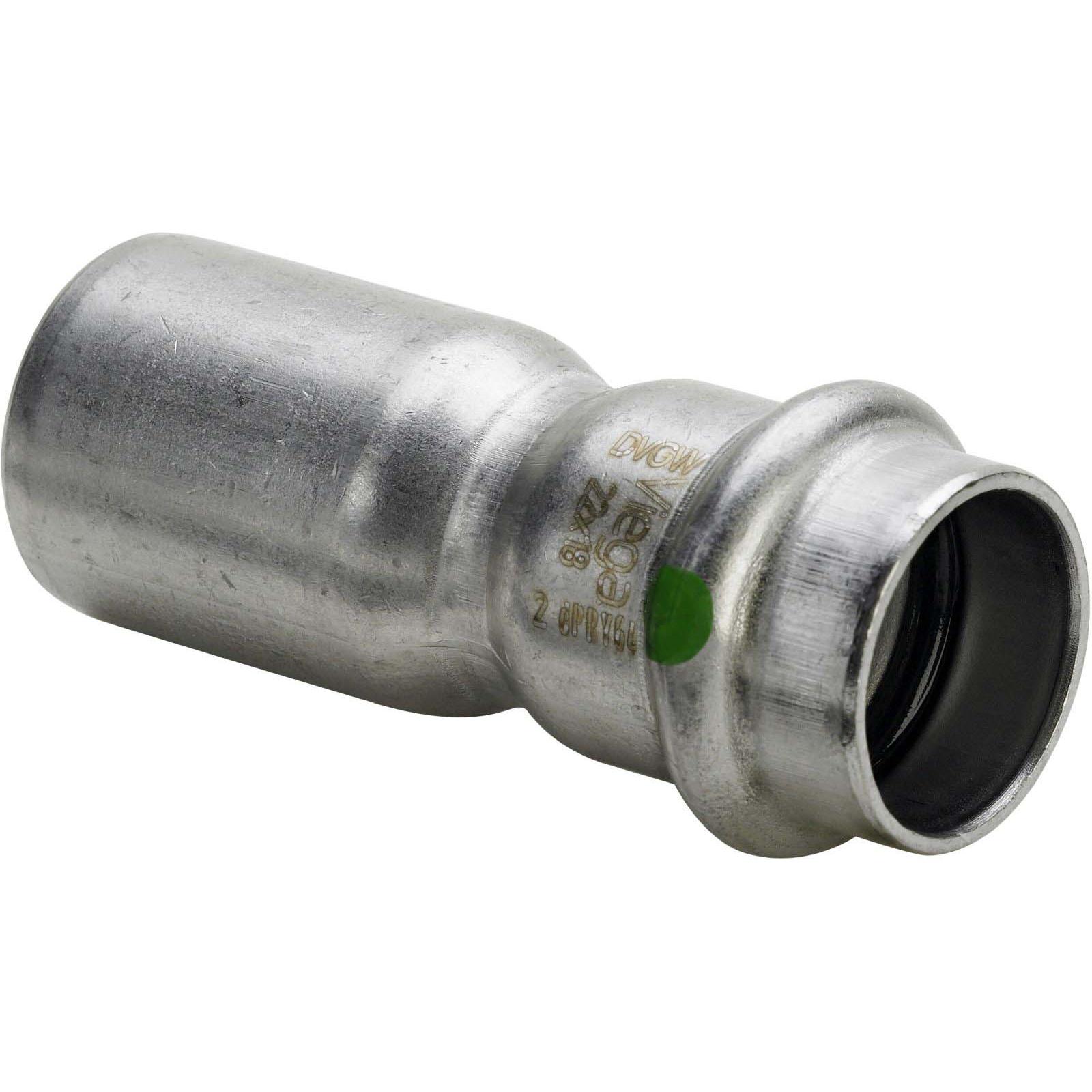 Viega, Rohrverbindungstechnik, GmbH & Co.KG Reduzierstück Sanpress Inox Edelstahl mit SC-Contur 35x18mm (Pressverbindung...