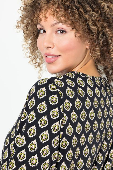 Actual product image Ulla Popken Allover Graphic Long Sleeve Tee (62)