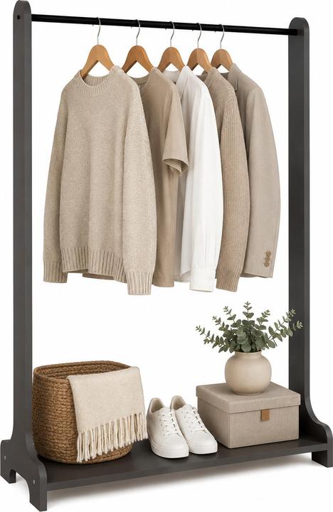 Produktbild VCM Holz Kleiderständer mit Regal Lempu M