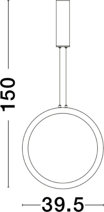 Image du produit Nova Luce CHANGE LED Suspension Noir 26W Blanc Chaud 150x39,5cm dimmable 9070165