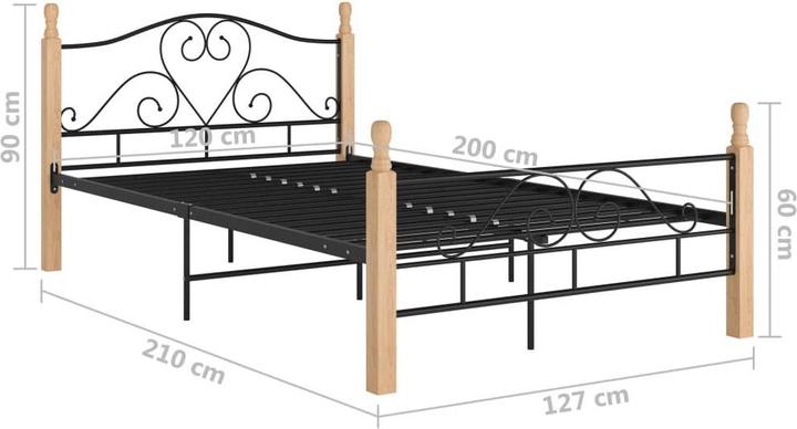 Produktbild vidaXL Bettgestell (120 x 200 cm)