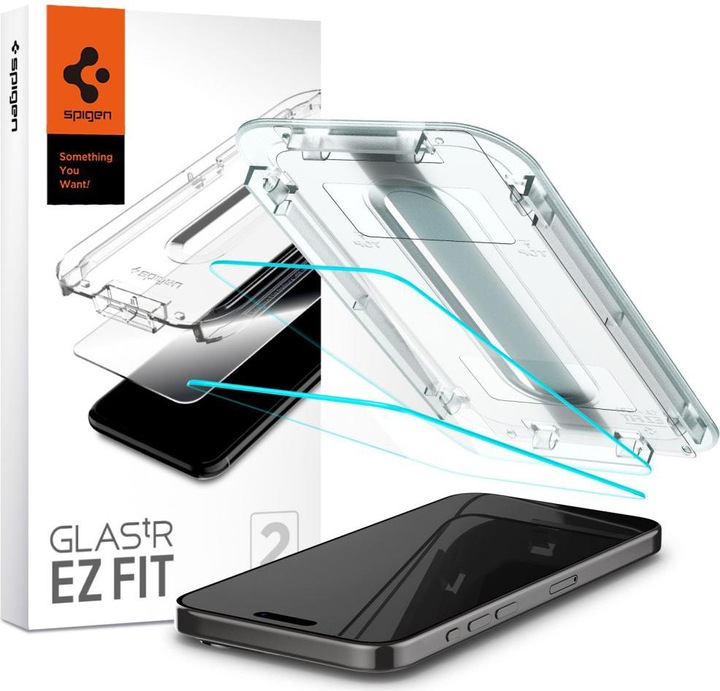 Produktbild Spigen Glas.TR EZ Fit (1 Stück, Apple iPhone 15 Pro Max)