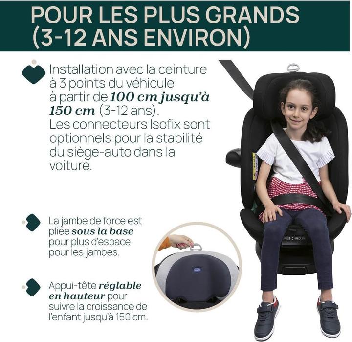 Productafbeelding Chicco Autostoel Twist Recline Everone i-Size (Reboarder, ECE R129/i-Size standaard)