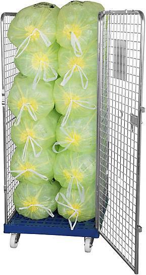 Image du produit kaiserkraft Conteneur en treillis métallique avec plaque roulante en plastique (500 kg)