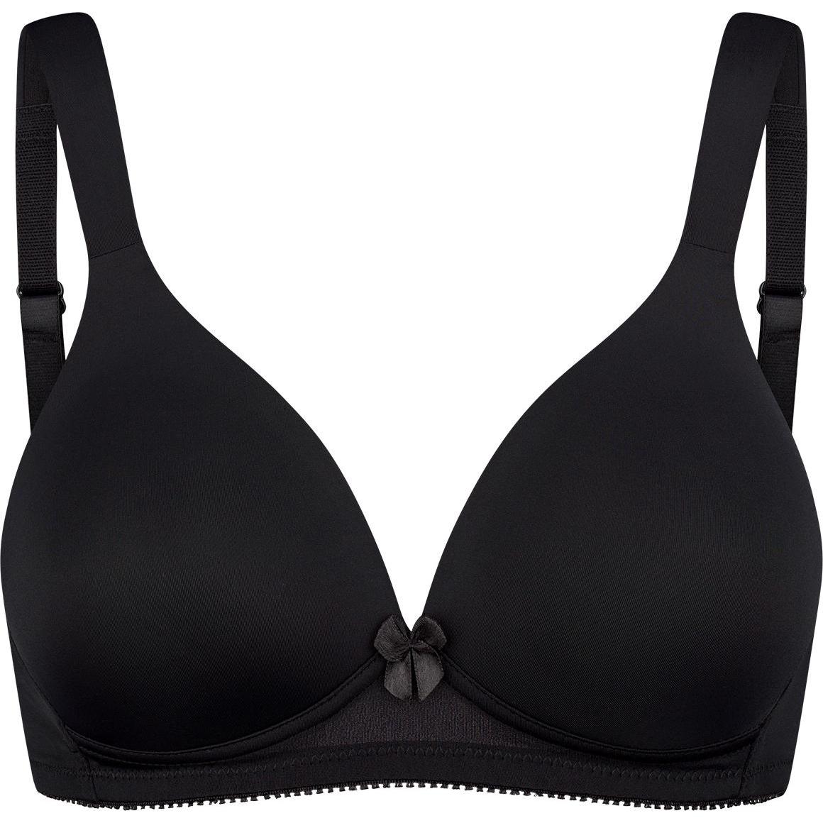 Naturana, BH, Basic Schalen-BH ohne Bügel, Schwarz, (95 B, Einzelpack)