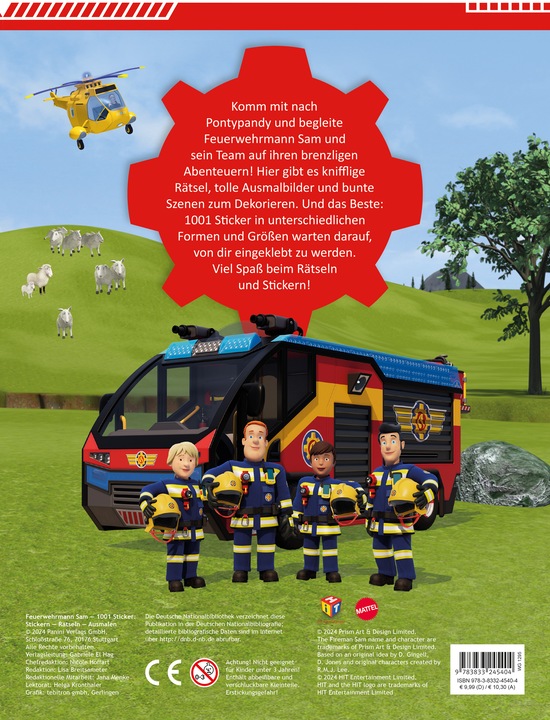 Actual product image Panini Fireman Sam: 1001 stickers: stickers - puzzles - colouring in