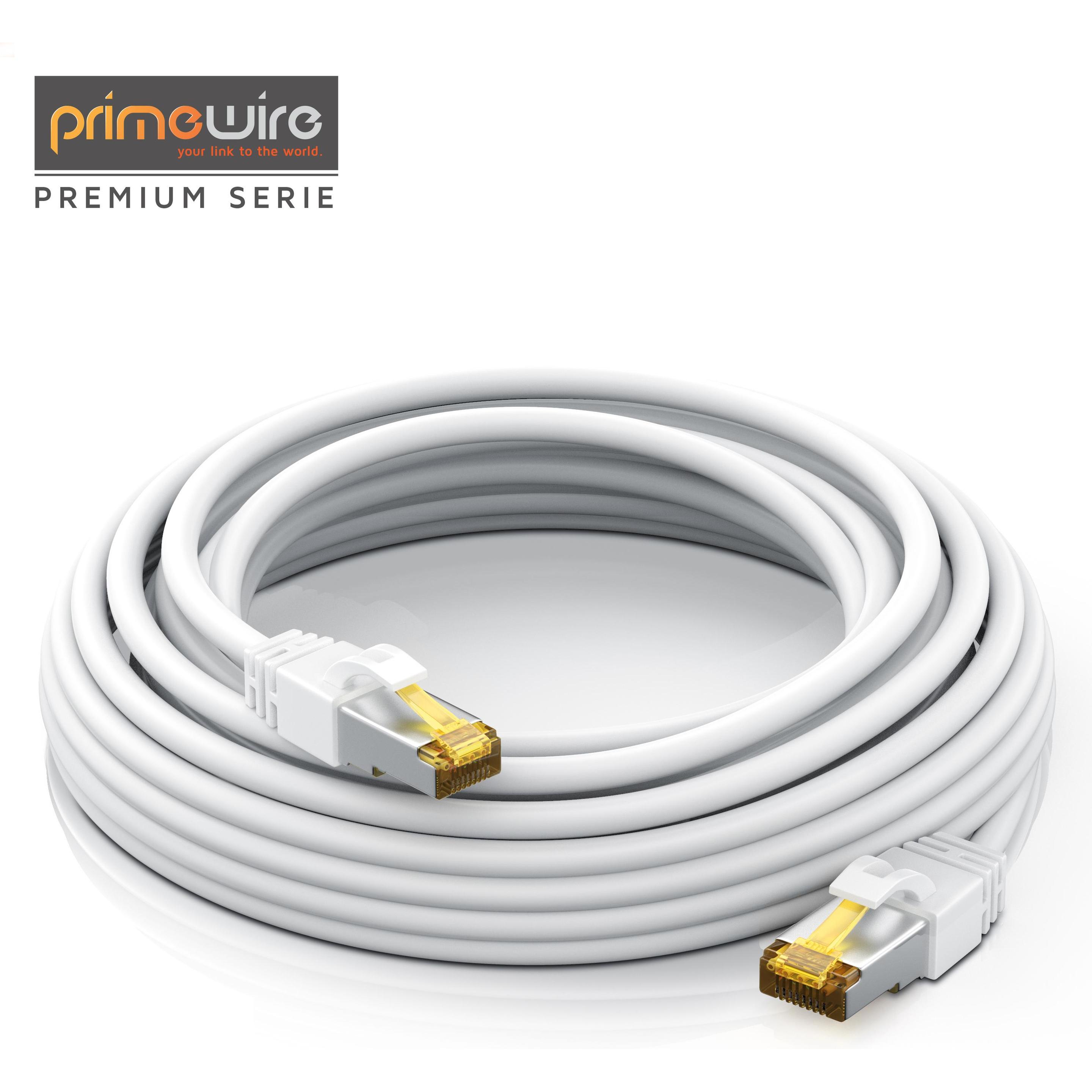 Primewire CAT.7 Netzwerkkabel - Ethernet Gigabit Lan Kabel RJ45 - 10 Gbit/s - Patchkabel - komp. CAT.6 CAT.8 (S/FTP, PiM...