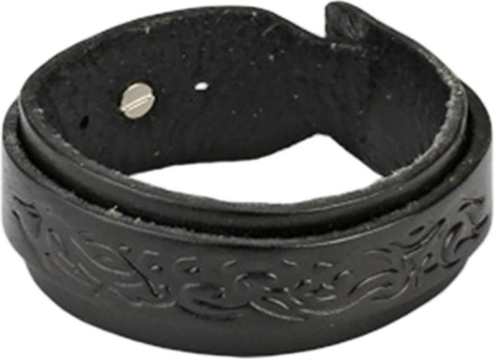 Produktbild Star Piercing Lederarmband schwarz mit Tribal Design (Leder, ohne Messing)