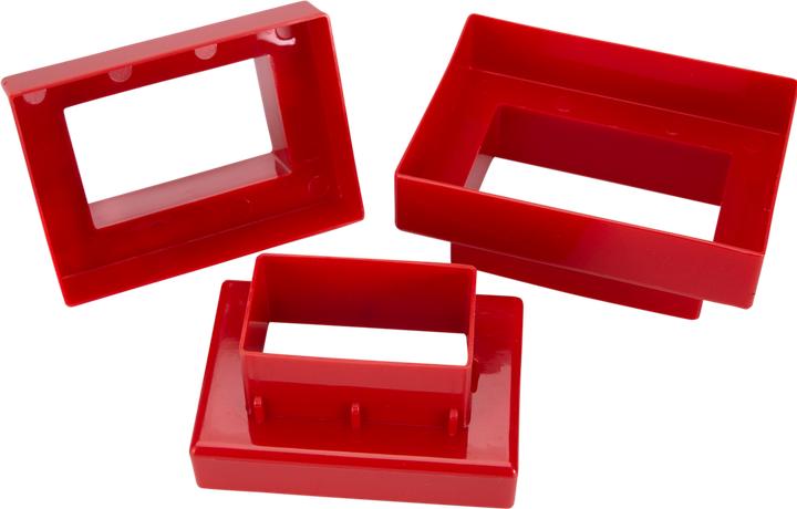 Actual product image Städter Cookie cutter set rectangle 5.0x3.0 cm - 9.5x7.0x4.0 cm