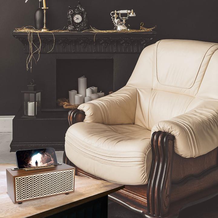 Actual product image Eaxus Bluetooth radio vintage wood (FM, Bluetooth)