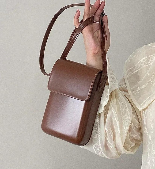 Only-Bags.Store Klappe Crossbody Taschen Mini PU Leder Schultertaschen und Handtaschen Telefon Einfache feste