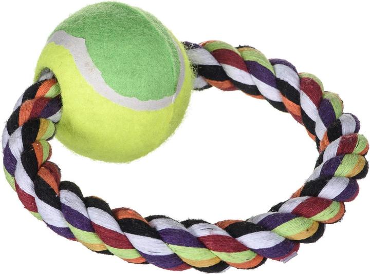 Produktbild Trixie Tauring mit Tennisball D=6cm/D=18cm (Wurfspielzeug Hund)