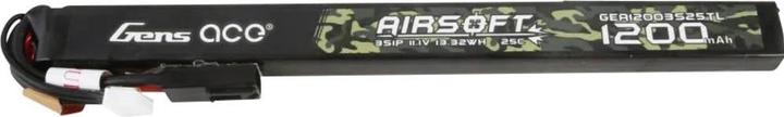 Gens Ace 25C 1200mAh 3S1P 11.1V Airsoft Gun Lipo Battery with mini Tamiya Plug Long size (11.10 V, 1200 mAh)