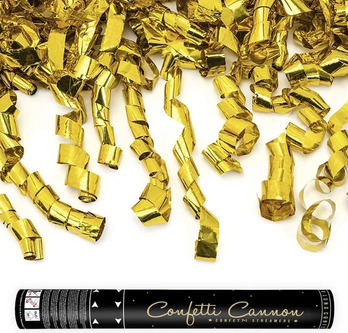 Immagine prodotto Partydeco Cannone di coriandoli - Stelle filanti dorate 40 cm (1 Pezzo/i)
