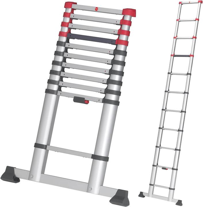 Image du produit Hailo FlexLine, échelle télescopique de sécurité en aluminium, 13nombre de barreaux (Échelle simple, 380 cm)