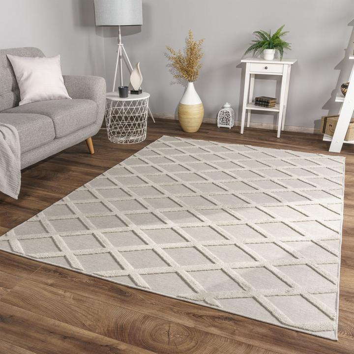 Produktbild TT Home Wohnzimmer Teppich Esszimmer Kurzflor Skandinavisch (280 x 200 cm)