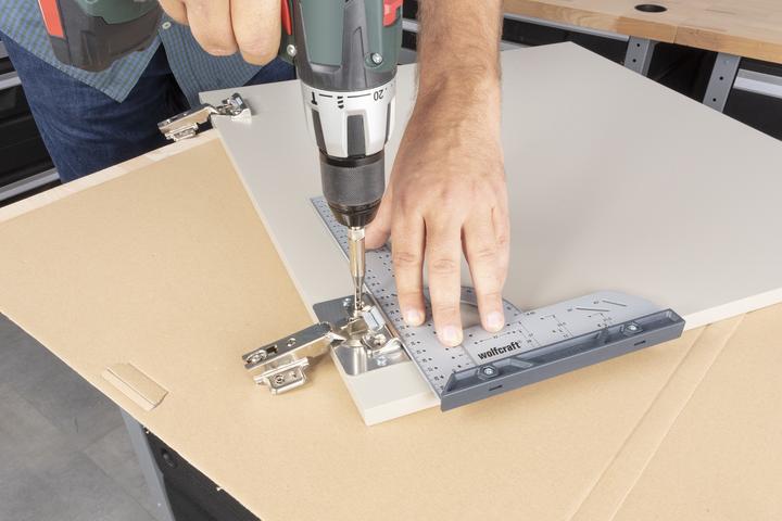 Productafbeelding wolfcraft 1 Rep. montageplaat set voor kopscharnier