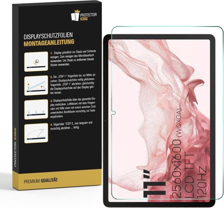 Produktbild Protectorking 4x Panzerfolie Anti-Shock Full Cover HD Klar (4 Stück, Galaxy Tab S9 FE)