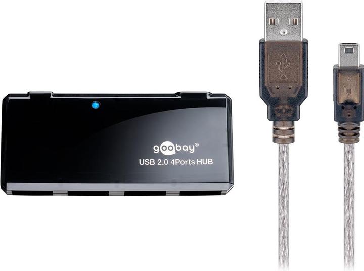Actual product image Goobay Mini USB2.0 HUB (4 ports)
