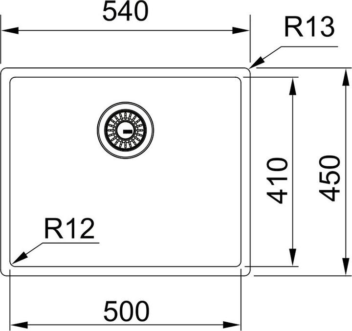 Actual product image Franke Mythos Masterpiece BXM 210/110-50 (Fitted sink, 54 cm, 45 cm)