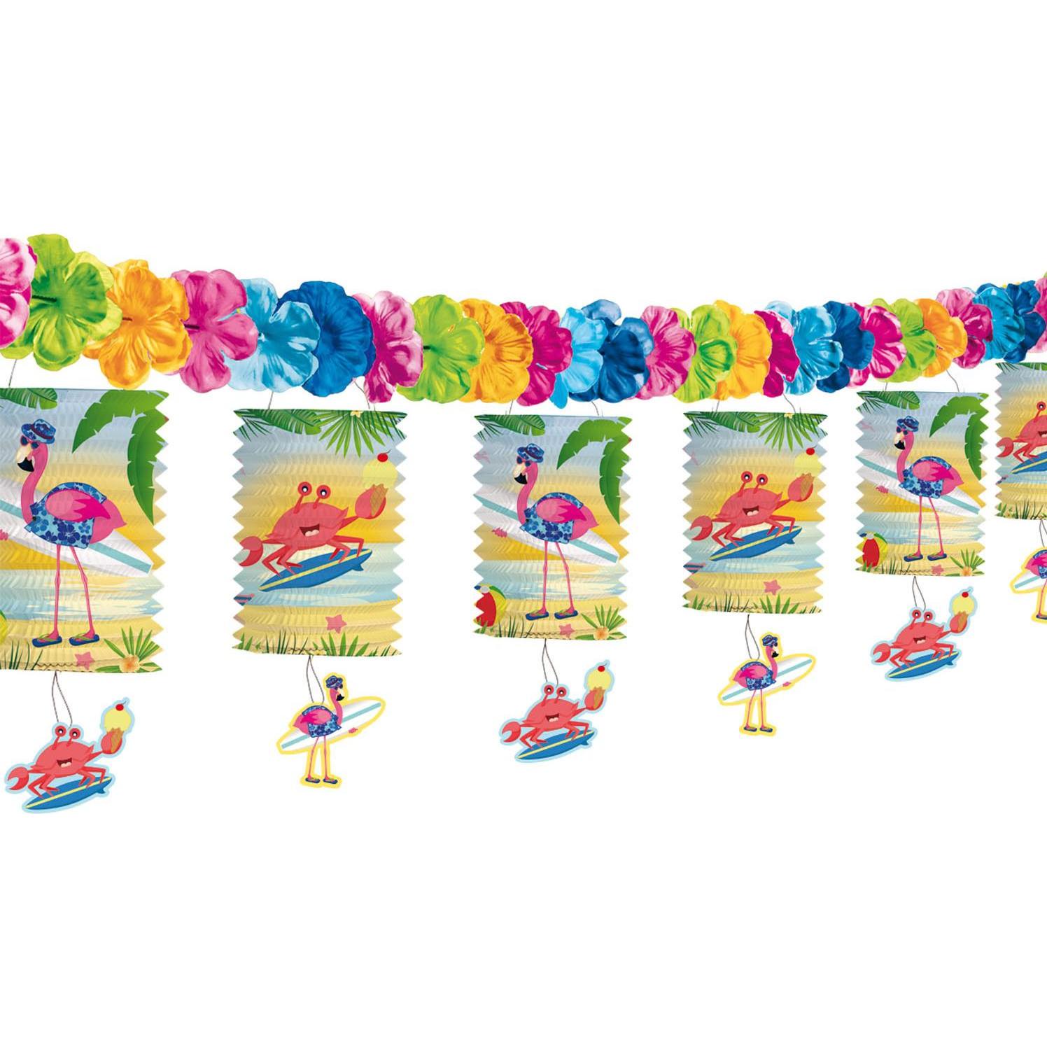 Folat Lampionsgirlande Flamingo