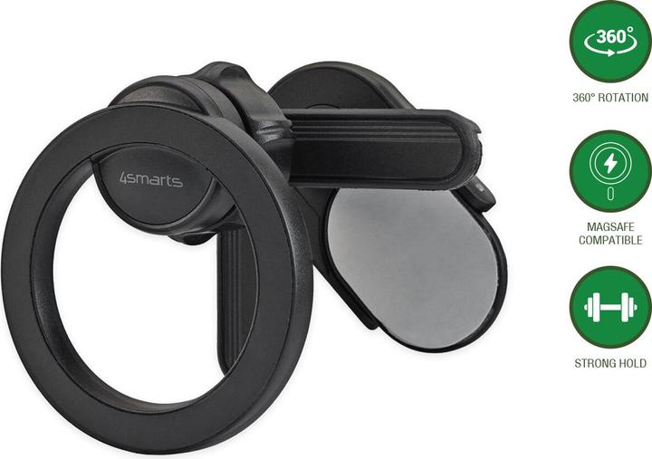 Image du produit 4smarts Universal Screen Mount Compatible MagSafe noir