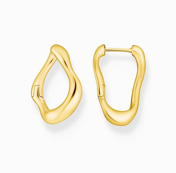 Produktbild Thomas Sabo Creolen klein Natural Beauty vergoldet (Sterling Silber 925 mit 18k Vergoldung)