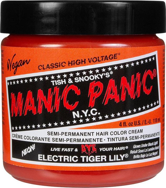 Actual product image Skybound Electric Tiger Lily Classic Creme Vegan Cruelty Free Orange Semi Permanent Hair Dye 118ml (Electric Tiger Lily)